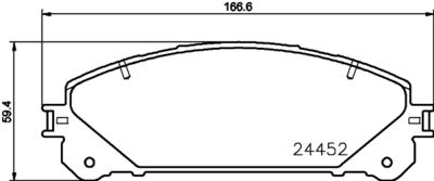 8DB355030201 HELLA PAGID Комплект тормозных колодок, дисковый тормоз