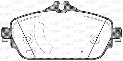 BPA159208 OPEN PARTS Комплект тормозных колодок, дисковый тормоз