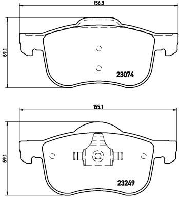 P86020 BREMBO Комплект тормозных колодок, дисковый тормоз