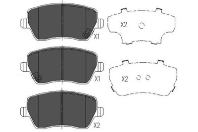 KBP8522 KAVO PARTS Комплект тормозных колодок, дисковый тормоз