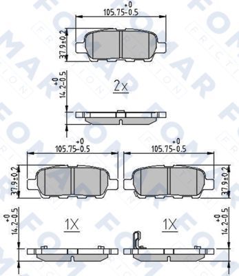 FO859981 FOMAR Friction Комплект тормозных колодок, дисковый тормоз