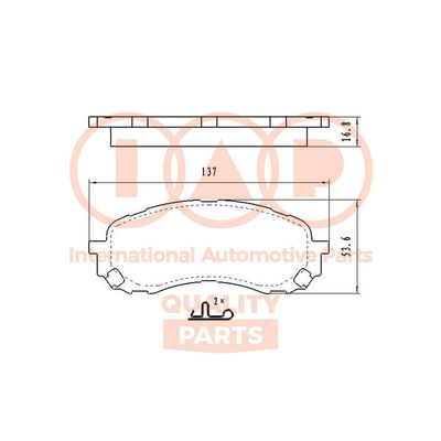 70415038 IAP QUALITY PARTS Комплект тормозных колодок, дисковый тормоз