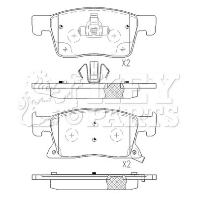 KBP2568 KEY PARTS Комплект тормозных колодок, дисковый тормоз