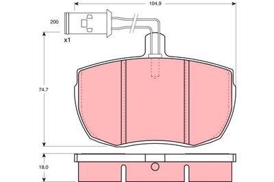 GDB789 TRW Комплект тормозных колодок, дисковый тормоз