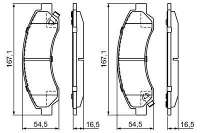 0986495391 BOSCH Комплект тормозных колодок, дисковый тормоз