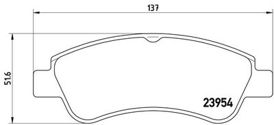 P61066 BREMBO Комплект тормозных колодок, дисковый тормоз