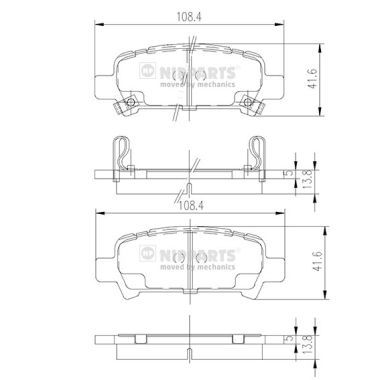 J3617002 NIPPARTS Комплект тормозных колодок, дисковый тормоз