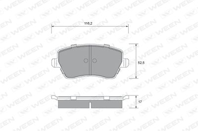 1511333 WEEN Комплект тормозных колодок, дисковый тормоз