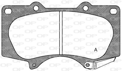 BPA098800 OPEN PARTS Комплект тормозных колодок, дисковый тормоз