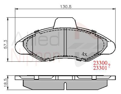 ADB0393 COMLINE Комплект тормозных колодок, дисковый тормоз