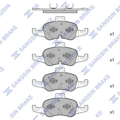 SP4519 Hi-Q Комплект тормозных колодок, дисковый тормоз