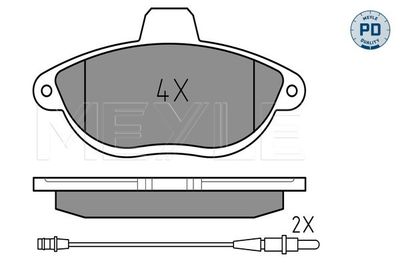 0252304218PD MEYLE Комплект тормозных колодок, дисковый тормоз