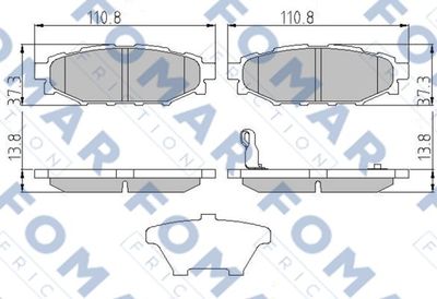 FO974081 FOMAR Friction Комплект тормозных колодок, дисковый тормоз