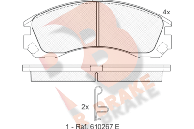 RB1358 R BRAKE Комплект тормозных колодок, дисковый тормоз