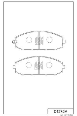 D1275M MK Kashiyama Комплект тормозных колодок, дисковый тормоз