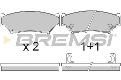 BP2620 BREMSI Комплект тормозных колодок, дисковый тормоз