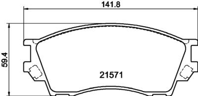 8DB355037021 HELLA PAGID Комплект тормозных колодок, дисковый тормоз