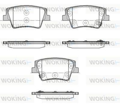 P1835302 WOKING Комплект тормозных колодок, дисковый тормоз