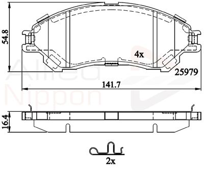 ADB32314 COMLINE Комплект тормозных колодок, дисковый тормоз