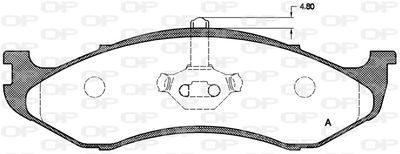 BPA046700 OPEN PARTS Комплект тормозных колодок, дисковый тормоз