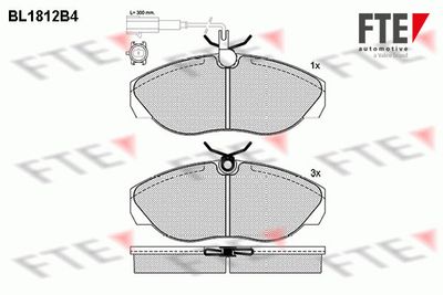 BL1812B4 FTE Комплект тормозных колодок, дисковый тормоз