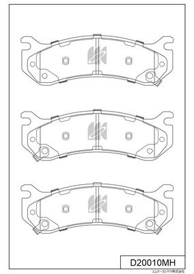D20010MH MK Kashiyama Комплект тормозных колодок, дисковый тормоз