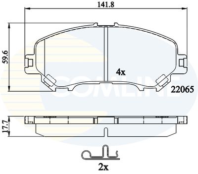 CBP32278 COMLINE Комплект тормозных колодок, дисковый тормоз