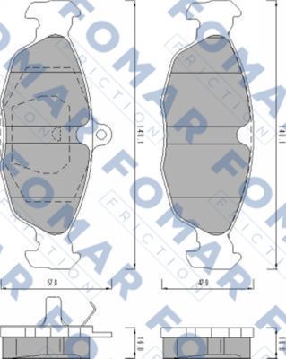 FO470081 FOMAR Friction Комплект тормозных колодок, дисковый тормоз