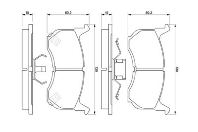 0986490410 BOSCH Комплект тормозных колодок, дисковый тормоз