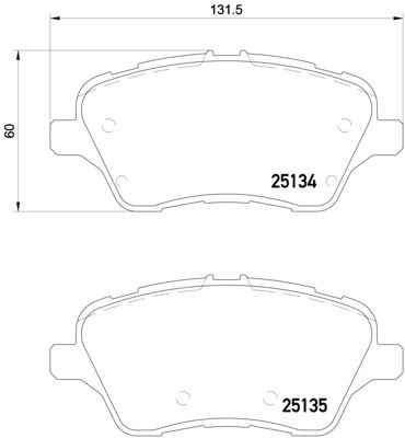 P24151X BREMBO Комплект тормозных колодок, дисковый тормоз