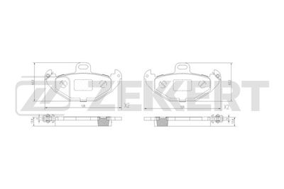 BS3041 ZEKKERT Комплект тормозных колодок, дисковый тормоз