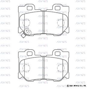 SN507P ADVICS Комплект тормозных колодок, дисковый тормоз