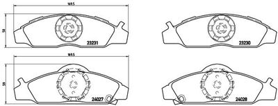 P15008 BREMBO Комплект тормозных колодок, дисковый тормоз