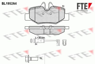 BL1952A4 FTE Комплект тормозных колодок, дисковый тормоз