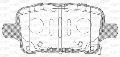 BPA162812 OPEN PARTS Комплект тормозных колодок, дисковый тормоз