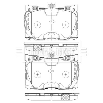 BBP2587 BORG & BECK Комплект тормозных колодок, дисковый тормоз