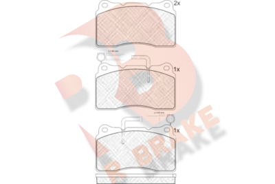 RB1279 R BRAKE Комплект тормозных колодок, дисковый тормоз