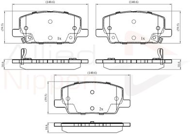 ADB32437 COMLINE Комплект тормозных колодок, дисковый тормоз