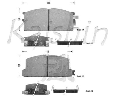 FK4006 KAISHIN Комплект тормозных колодок, дисковый тормоз