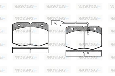 P535302 WOKING Комплект тормозных колодок, дисковый тормоз