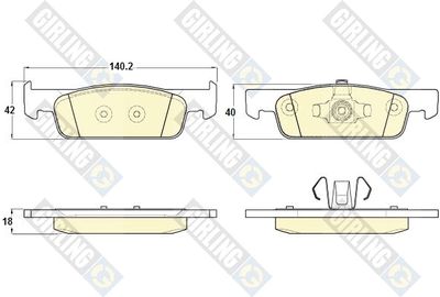 6120162 GIRLING Комплект тормозных колодок, дисковый тормоз
