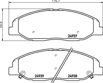 P09016 BREMBO Комплект тормозных колодок, дисковый тормоз