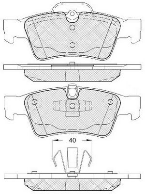 FP1122 FIT Комплект тормозных колодок, дисковый тормоз