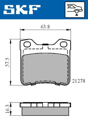 VKBP90540 SKF Комплект тормозных колодок, дисковый тормоз