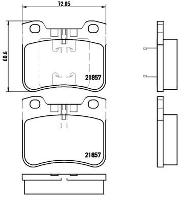 P61059 BREMBO Комплект тормозных колодок, дисковый тормоз