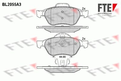 BL2055A3 FTE Комплект тормозных колодок, дисковый тормоз