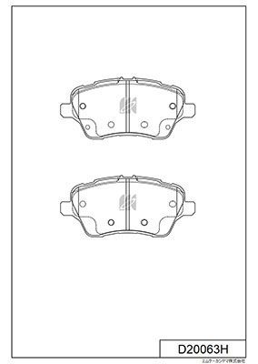 D20063H MK Kashiyama Комплект тормозных колодок, дисковый тормоз