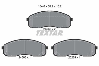 2456501 TEXTAR Комплект тормозных колодок, дисковый тормоз