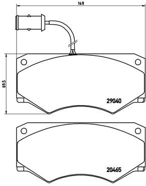 PA6005 BREMBO Комплект тормозных колодок, дисковый тормоз