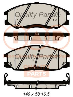 70407075 IAP QUALITY PARTS Комплект тормозных колодок, дисковый тормоз